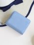 Litchi Embossed Tassel Decor Small Wallet