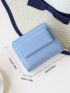 Litchi Embossed Tassel Decor Small Wallet