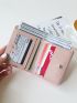 Litchi Embossed Tassel Decor Small Wallet