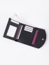 Houndstooth Pattern Crocodile Embossed Small Wallet
