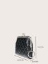 Argyle Quilted Kiss Lock Coin Purse