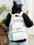 Letter Graphic Contrast Binding Functional Backpack