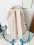 Letter Graphic Contrast Binding Functional Backpack