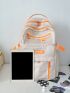 Letter Patch Detail Mesh Panel Functional Backpack