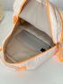 Letter Patch Detail Mesh Panel Functional Backpack
