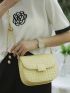 Mini Stitch Detail Flap Chain Saddle Bag