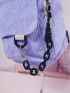 Mini Chain Decor Classic Backpack