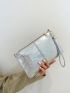 Metallic Stitch Detail Square Bag