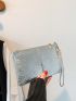 Metallic Stitch Detail Square Bag