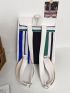 Color Block Buckle Decor Flap Backpack