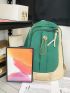 Drawstring Decor Two Tone Classic Backpack