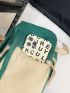 Drawstring Decor Two Tone Classic Backpack
