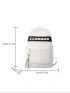 Letter Graphic Contrast Panel Functional Backpack