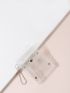2pcs Clear Snap Button Detail Coin Cases