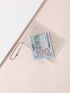 2pcs Clear Snap Button Detail Coin Cases