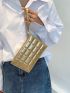 Metallic Embossed Clutch Bag