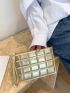 Metallic Embossed Clutch Bag