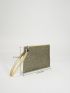 Rhinestone Decor Square Bag With Wristlet