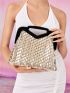 Contrast Binding Bucket Bag