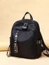 Letter Patch Pocket Front Backpack