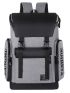 Letter Graphic Eyelet Buckle & Letter Patch Decor Flap Backpack