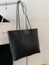 Crocodile Embossed Shoulder Tote Bag With Coin Purse, Best Work Bag For Women