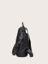 Metal Letter Decor Functional Backpack