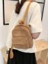 Mini Flap Pocket Front Corduroy Classic Backpack
