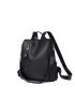 Litchi Embossed Zipper Front Functional Backpack