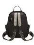 Two Tone Zipper Front Functional Backpack