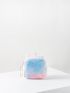 Tie Dye Cartoon Design Fuzzy Coin Purse