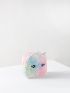 Tie Dye Cartoon Design Fuzzy Coin Purse