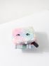 Tie Dye Cartoon Design Fuzzy Coin Purse