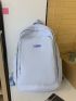 Letter Patch Decor Functional Backpack Without Bag Charm