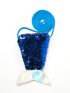 Sequin & Fish Tail Decor Coin Purse
