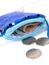 Sequin & Fish Tail Decor Coin Purse
