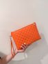 Quilted Clutch Bag With Wristlet