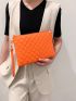 Quilted Clutch Bag With Wristlet