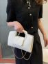 Scale Embossed Chain Square Bag