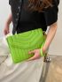 Chevron Pattern Flap Square Bag