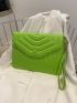 Chevron Pattern Flap Square Bag