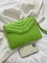 Chevron Pattern Flap Square Bag