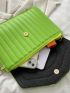 Chevron Pattern Flap Square Bag