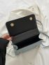 Mini Embossed Detail Chain Flap Square Bag