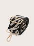 Zebra Striped Pattern Buckle Detail Bag Strap
