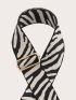 Zebra Striped Pattern Buckle Detail Bag Strap
