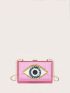Mini Eye Decor Chain Clutch Bag