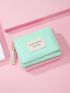 Patch Detail Tassel Decor Small Wallet