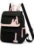 Two Tone Quilted Functional Backpack