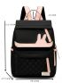 Two Tone Quilted Functional Backpack